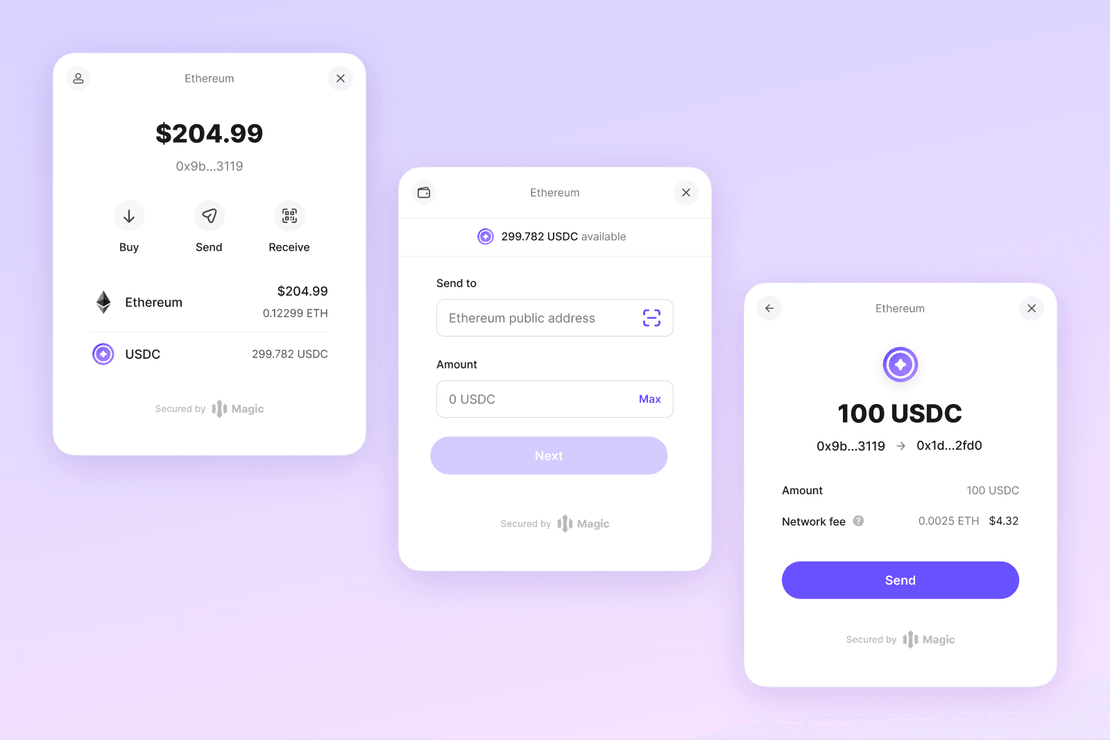 Dedicated UI for ERC-20 Tokens in Magic Connect Wallet